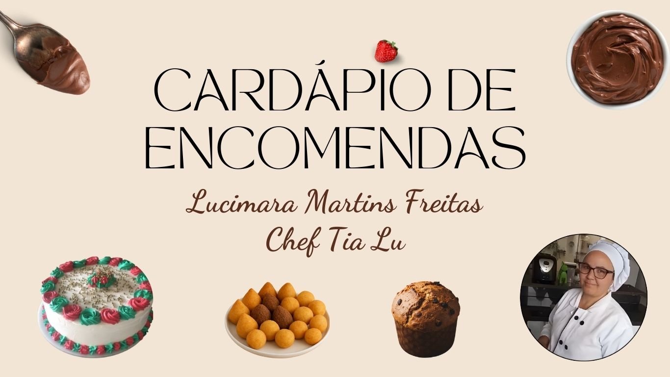 Cardapio Digital da Tia Lu - bolos, salgados e doces para encomendas e festas